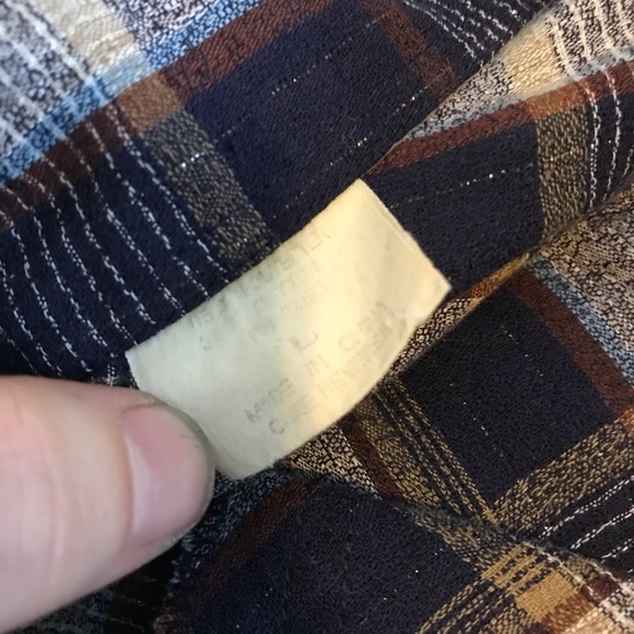 Vintage retro rockabilly plaid cowboy shirt - Picture 5 of 6